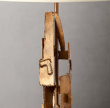 BRUTALIST TORCH-CUT BUFFET LAMP
