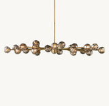 BOULE DE CRISTAL SMOKE GLASS OVAL CHANDELIER 72"