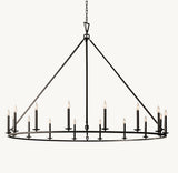 19TH C. ENGLISH OPENWORK ROUND CHANDELIER 72"