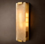 HAND-CARVED ALABASTER GRAND SCONCE