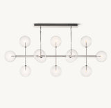GLASS GLOBE MOBILE LINEAR CHANDELIER