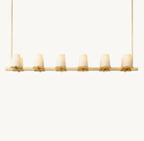 PAUILLAC FABRIC SHADE LINEAR CHANDELIER 60"