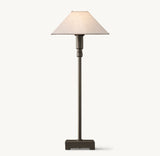 PYRAMID LINEN SHADE TELESCOPING TABLE LAMP