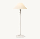 PYRAMID LINEN SHADE TELESCOPING TABLE LAMP