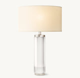 CYLINDRICAL COLUMN CRYSTAL TABLE LAMP