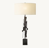 BRUTALIST TORCH-CUT BUFFET LAMP