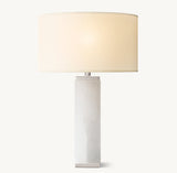 SQUARE COLUMN ALABASTER TABLE LAMP