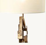 BRUTALIST TORCH-CUT BUFFET LAMP