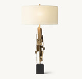 BRUTALIST TORCH-CUT BUFFET LAMP