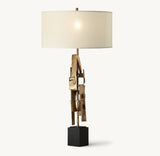 BRUTALIST TORCH-CUT BUFFET LAMP