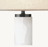 CYLINDRICAL COLUMN ALABASTER TABLE LAMP