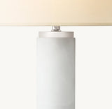 CYLINDRICAL COLUMN ALABASTER TABLE LAMP