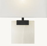 RECTANGULAR COLUMN ALABASTER TABLE LAMP