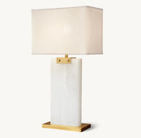 RECTANGULAR COLUMN ALABASTER TABLE LAMP