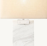 RECTANGULAR COLUMN MARBLE TABLE LAMP