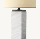 SQUARE COLUMN MARBLE TABLE LAMP