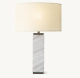 SQUARE COLUMN MARBLE TABLE LAMP