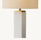 SQUARE COLUMN MARBLE TABLE LAMP