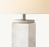 SQUARE COLUMN MARBLE TABLE LAMP