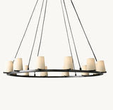 PAUILLAC FABRIC SHADE ROUND CHANDELIER 48"