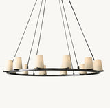 PAUILLAC FABRIC SHADE ROUND CHANDELIER 48"