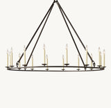 19TH C. ENGLISH OPENWORK ROUND CHANDELIER 60"