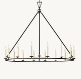 19TH C. ENGLISH OPENWORK ROUND CHANDELIER 60"