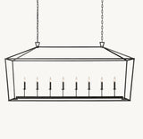 19TH C. ENGLISH OPENWORK RECTANGULAR CHANDELIER 72"