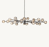 BOULE DE CRISTAL SMOKE GLASS OVAL CHANDELIER 72"
