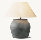 TERRA-COTTA CHINESE JAR TABLE LAMP