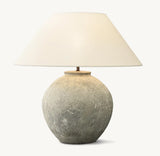 TERRA-COTTA OLIVE OIL JAR TABLE LAMP