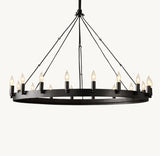 CAMINO VINTAGE CANDELABRA ROUND CHANDELIER 38