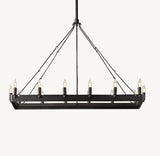 CAMINO VINTAGE CANDELABRA RECTANGULAR CHANDELIER 41"