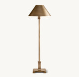 PETITE CANDLESTICK METAL SHADE TABLE LAMP