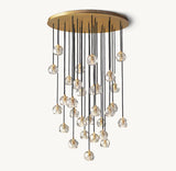 BOULE DE CRISTAL CLEAR GLASS ROUND CLUSTER CHANDELIER 40"