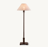 PETITE CANDLESTICK LINEN SHADE TABLE LAMP