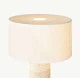 SAREZZO STONE CYLINDRICAL TABLE LAMP