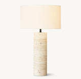 SAREZZO STONE CYLINDRICAL TABLE LAMP