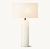 SAREZZO CYLINDRICAL STONE TABLE LAMP