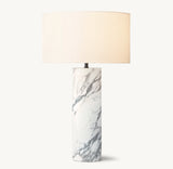 SAREZZO STONE CYLINDRICAL TABLE LAMP