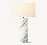 SAREZZO CYLINDRICAL STONE TABLE LAMP