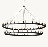 CAMINO VINTAGE FILAMENT TWO-TIER CHANDELIER 71"