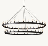CAMINO VINTAGE FILAMENT TWO-TIER CHANDELIER 71"