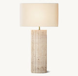 TALLADO CLASSICO TRAVERTINE CONVEX TABLE LAMP