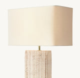 TALLADO CLASSICO TRAVERTINE CONVEX TABLE LAMP