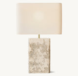 TALLADO CLASSICO TRAVERTINE RECTANGULAR TABLE LAMP