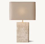 TALLADO CLASSICO TRAVERTINE RECTANGULAR TABLE LAMP