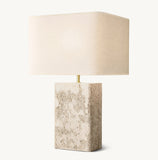 TALLADO CLASSICO TRAVERTINE RECTANGULAR TABLE LAMP