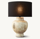 MARBLE VESSEL TABLE LAMP 19"