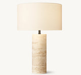 SAREZZO CYLINDRICAL STONE TABLE LAMP